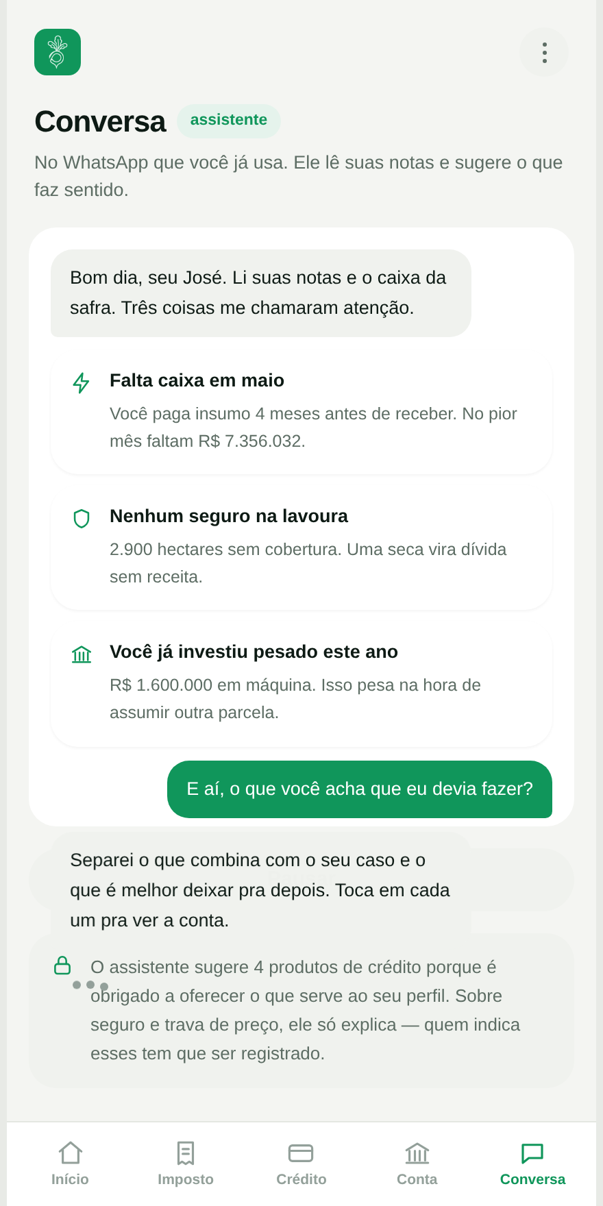 Agente no WhatsApp